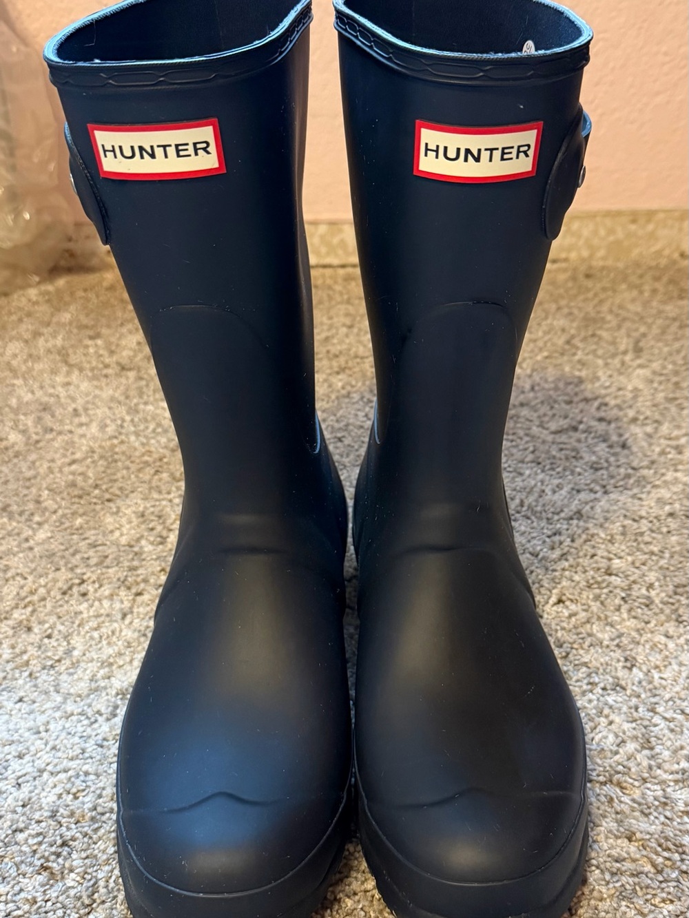 Hunter Women's Original Short Rain Boots Matte Navy Size 9